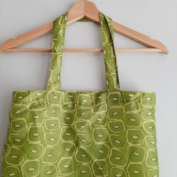 CROCS Foldable Tote Purse Light Shopper Bag Green - Picture 4 of 12